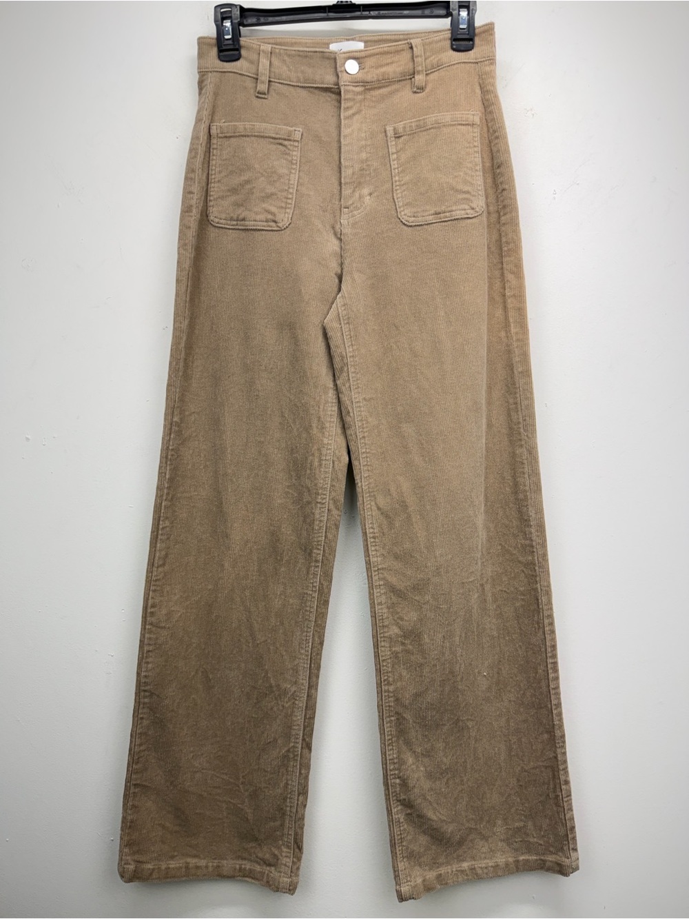 KanCan size 5/26 Juniors Women’s Tan Corduroy High Rise Wide Leg Pants